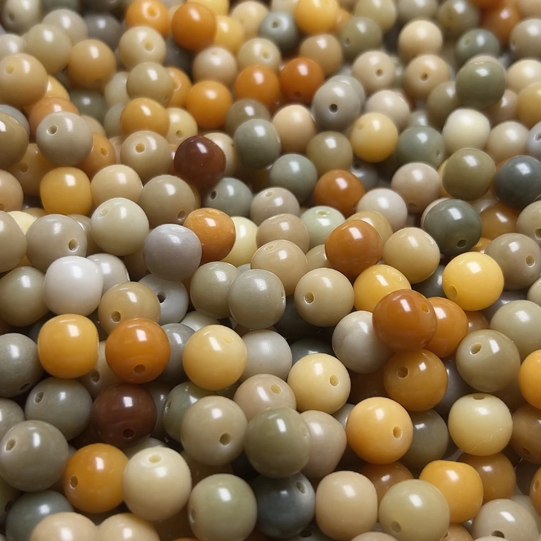 白玉菩提吊坠卡12唐三彩平果110颗