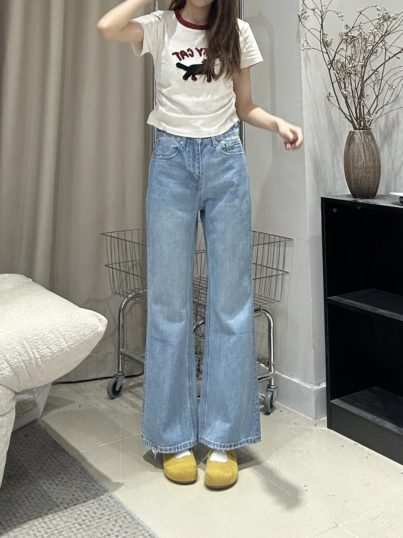 【9503】无弹筒喇裤 高级原牛质感