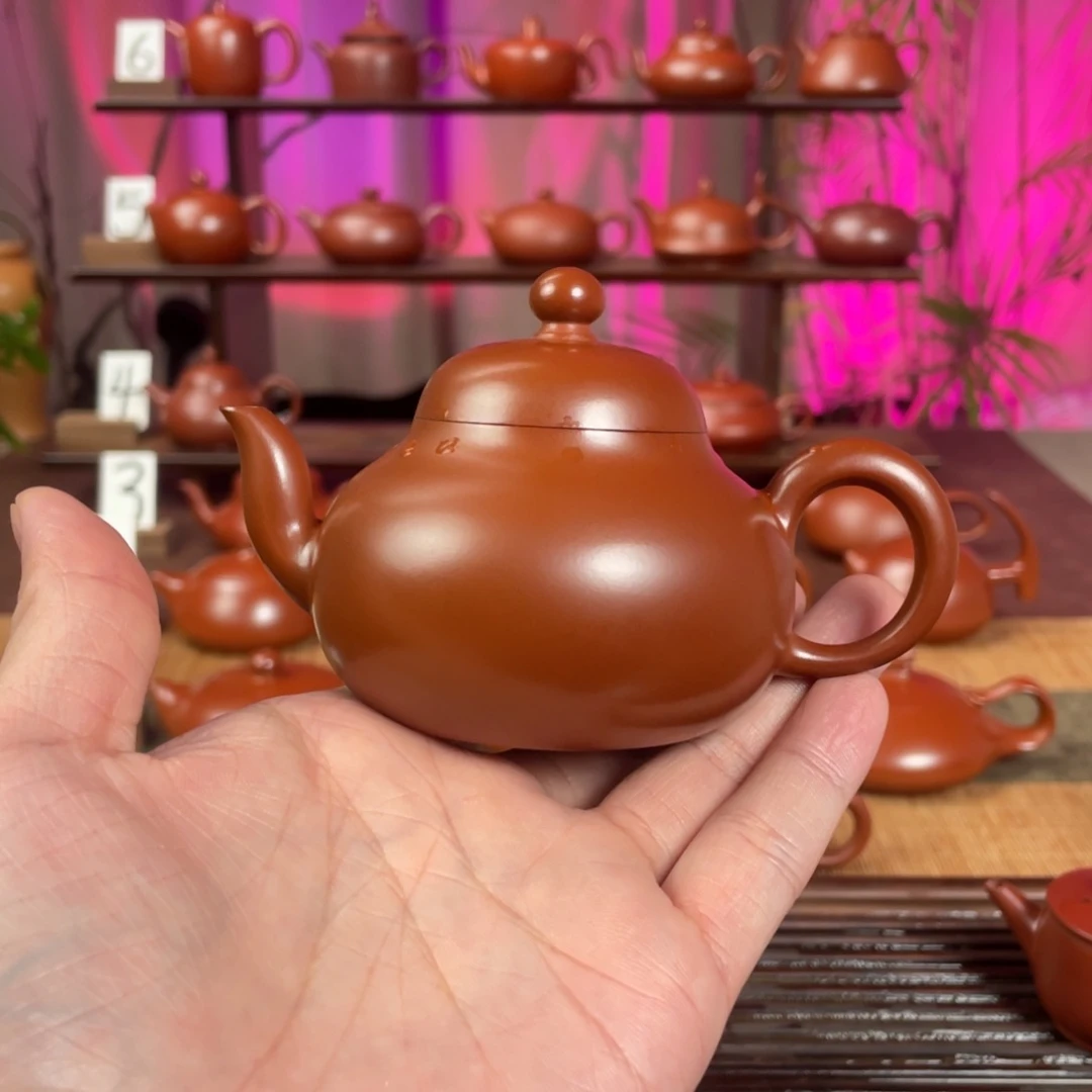 细***弟茶壶紫砂精工梨壶120cc
