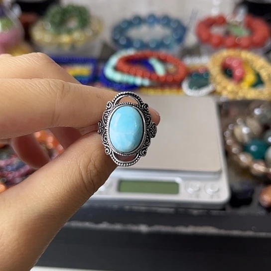 针钠钙石（海纹石）戒指合金矿坑62