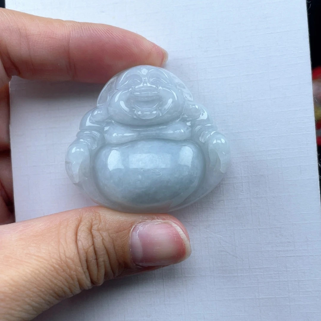 翡翠未镶嵌颈饰佛公40尺寸厚装