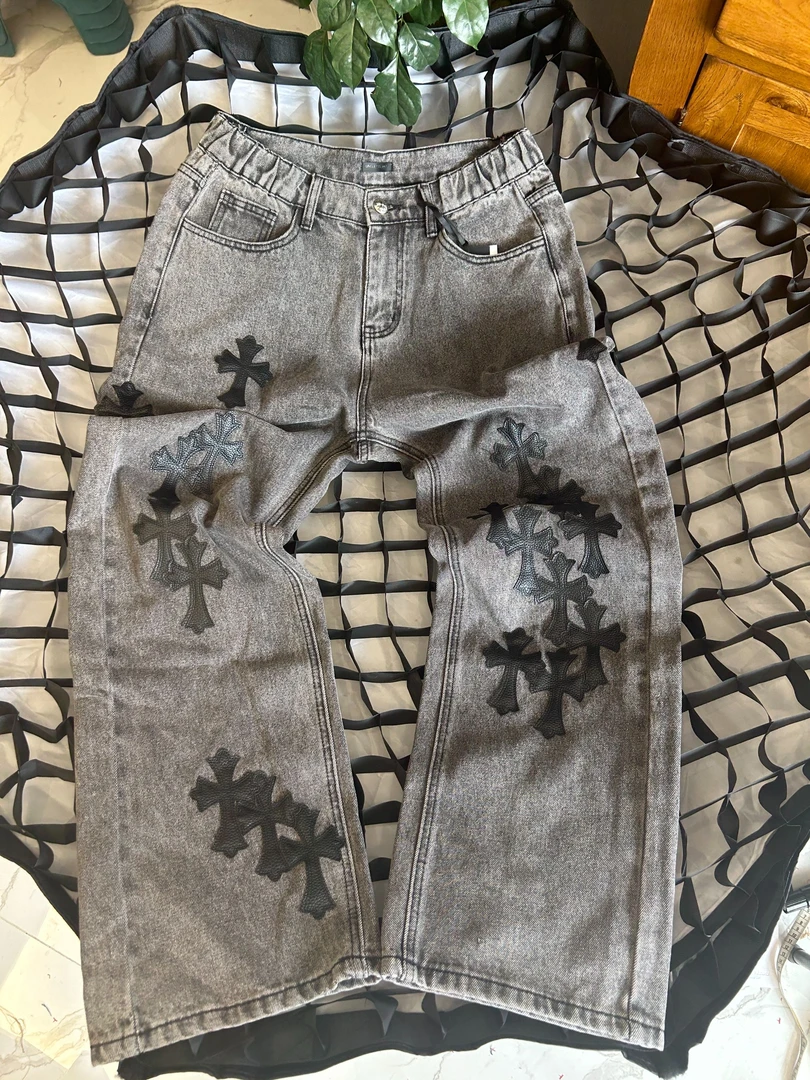 美式高街直筒拖地黑色直筒牛仔裤脚百搭无弹力直筒显瘦高腰阔腿裤