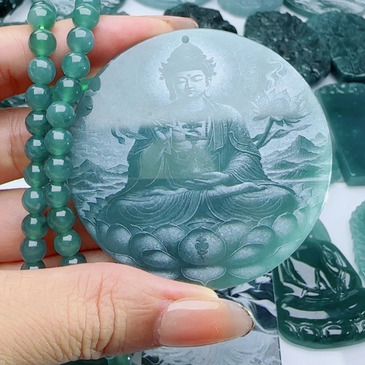 颈饰未镶嵌翡翠多样性发货天然的A货翡翠