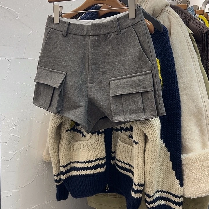 棉今天新款 很好看的气质短裤S