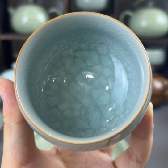 瓷片冰裂纹，不带礼盒，
