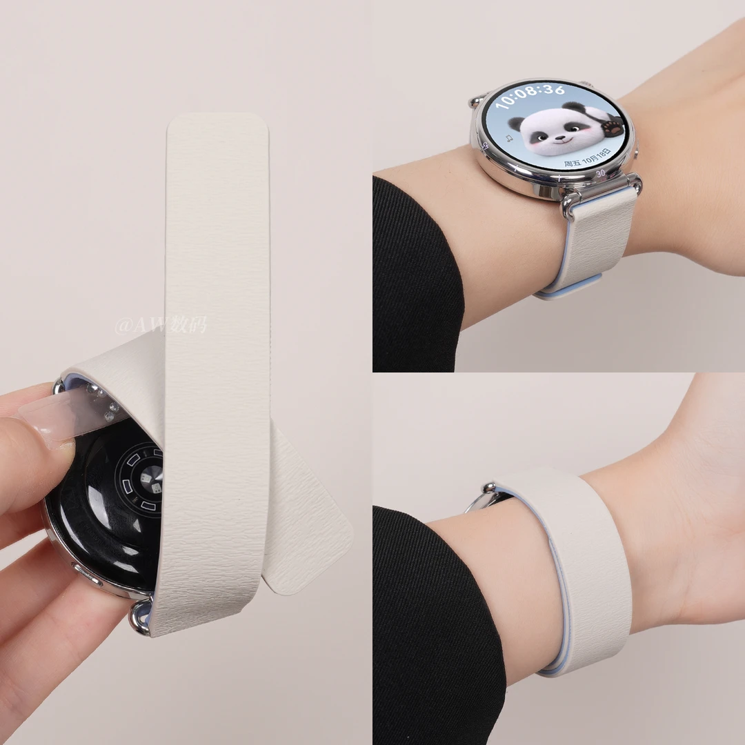 AW适用华为gt6表带女watchgt5pro手表gt4磁吸硅胶gt3秋冬高级腕带