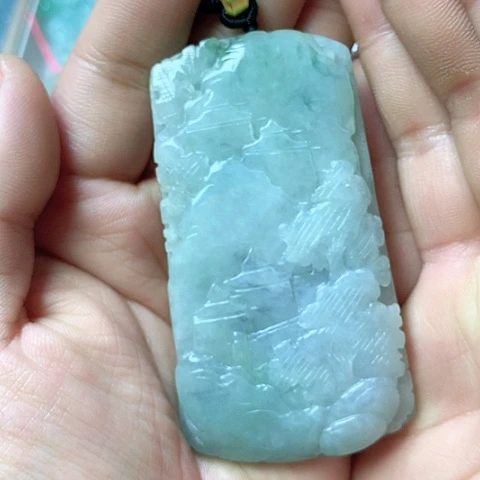 翡翠颈饰未镶嵌天然缅甸翡翠a货