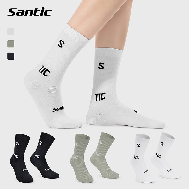 Santic/森地客 中筒运动骑行袜男女 自行车跑步压缩透气袜子 奇瑞