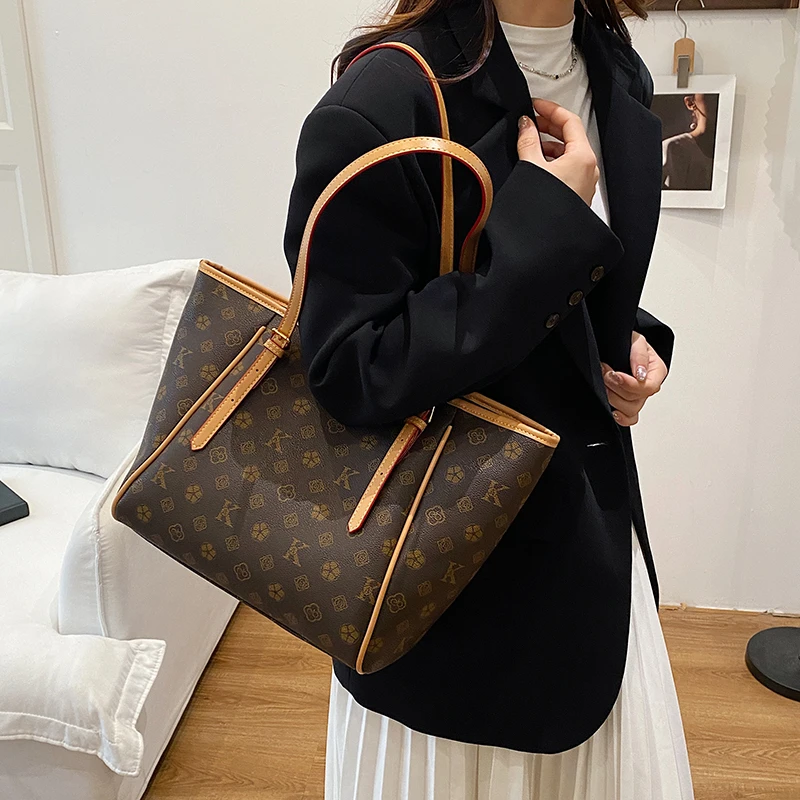 凯飒琪气质简约百搭女士托特包通勤大容量单肩包手提包大包包