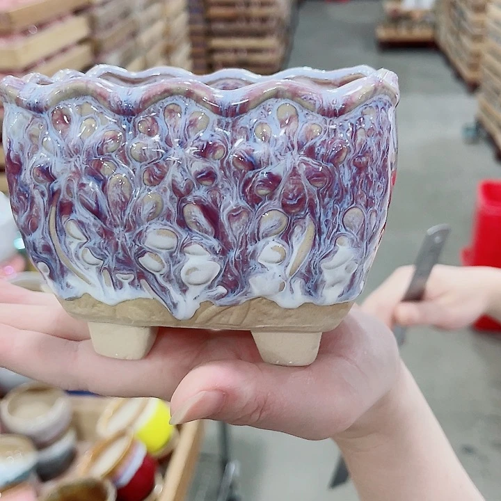 有孔，凑10元包邮陶瓷花盆发货！