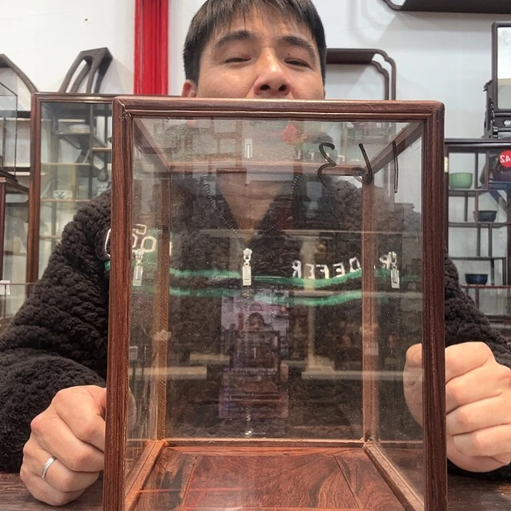 红酸枝木类红酸枝巴里黄檀玻璃罩163