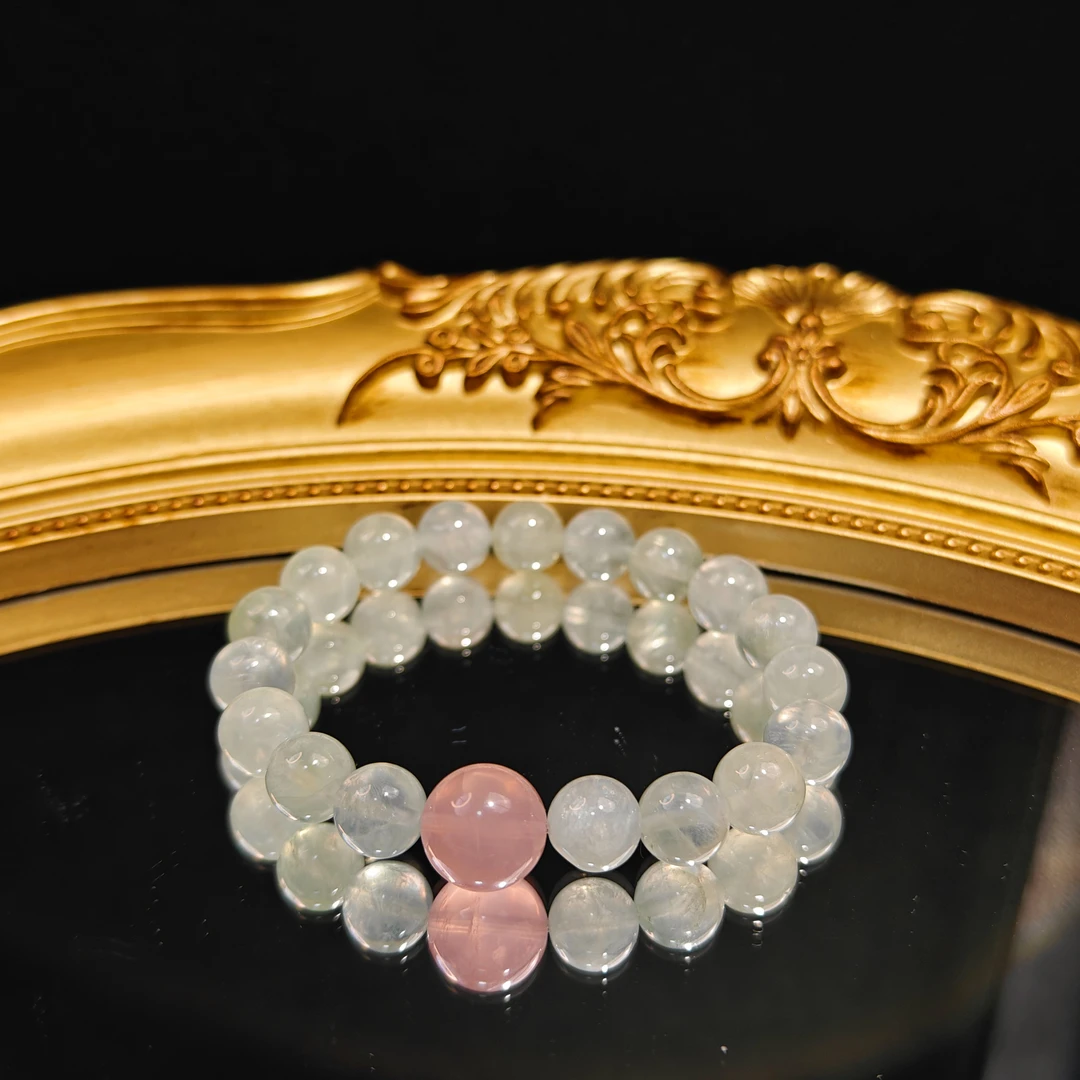 【桃之夭夭】天然水晶粉晶葡萄石小清新风格