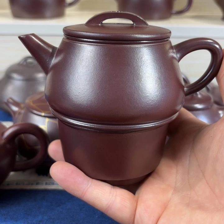 紫砂茶壶有*全手工高温龙血砂瓦瓢加一个主人杯