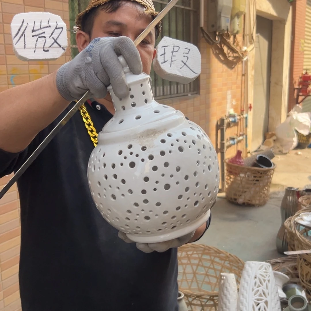 摆件183 号高中低温陶瓷工艺瓶（部分微瑕）