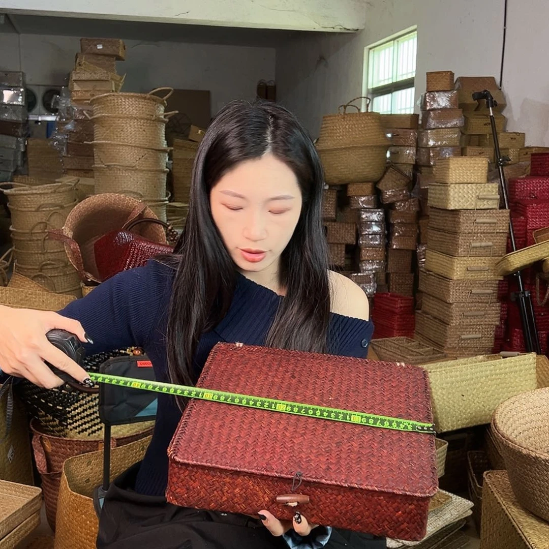 草编草编包/草编收纳盒带瑕疵