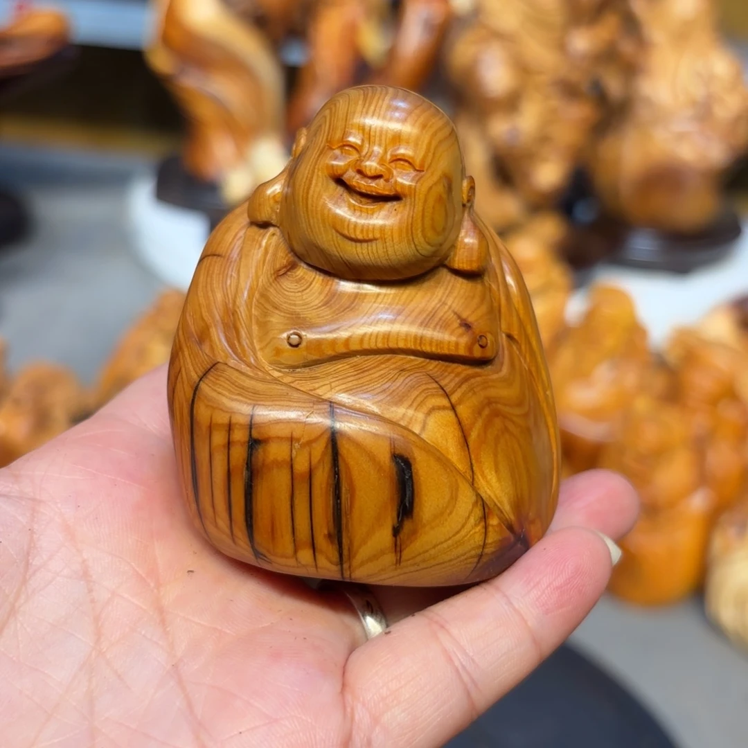 柏木太行崖柏弥勒佛