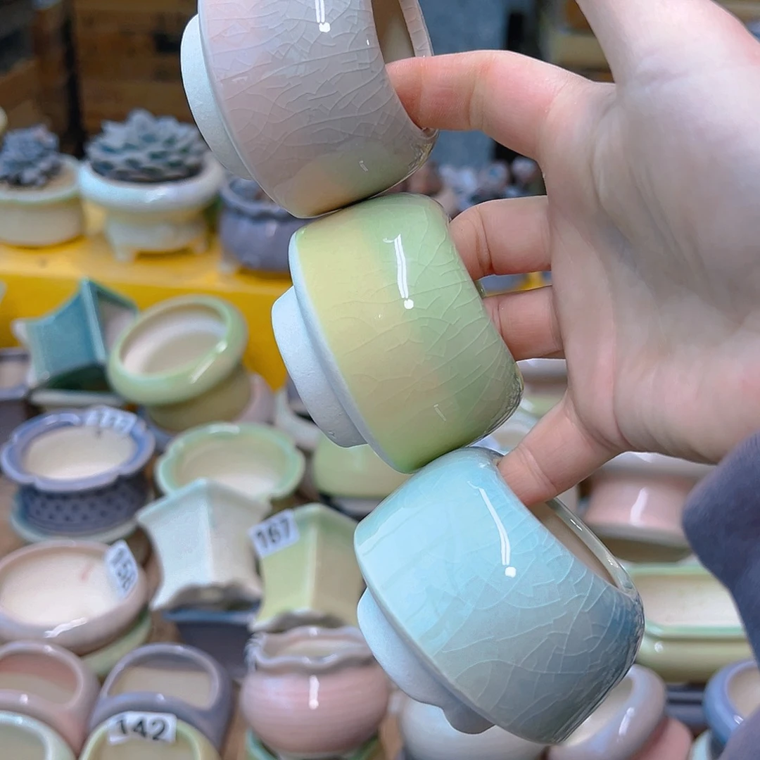 红陶陶瓷花盆当场满12包邮