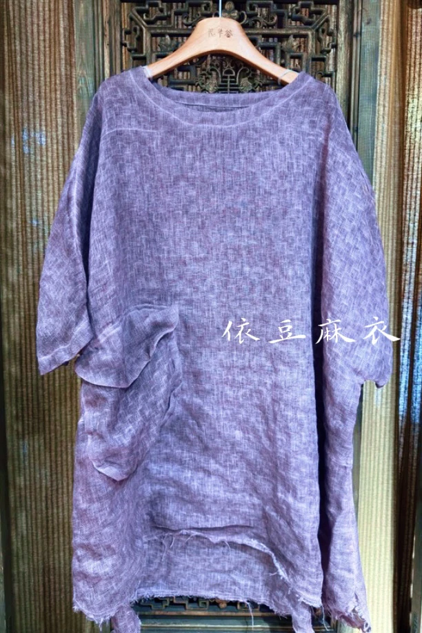 【依豆麻衣】夏季新品超大版大口袋慵懒风上衣