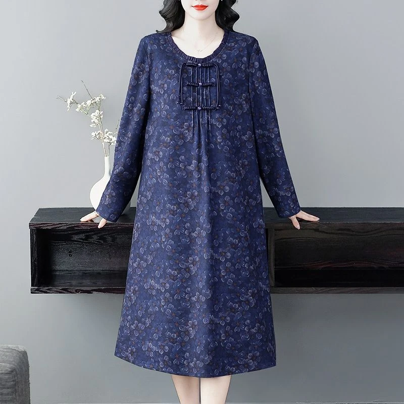 木耳边连衣裙春季长袖裙子241070