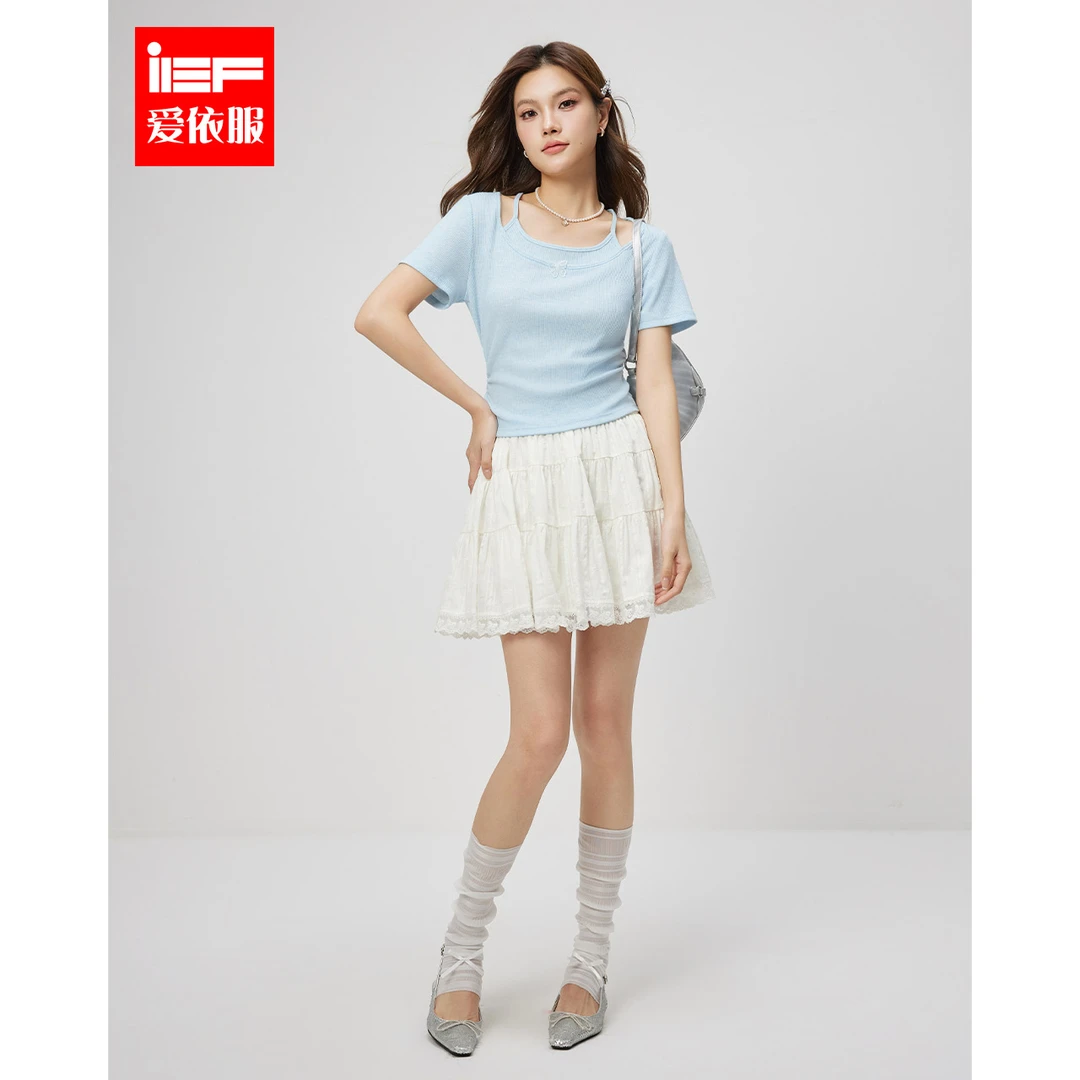 IEF/爱依服2025夏季新款时尚纯欲甜美风显瘦百搭高级感上下套裙