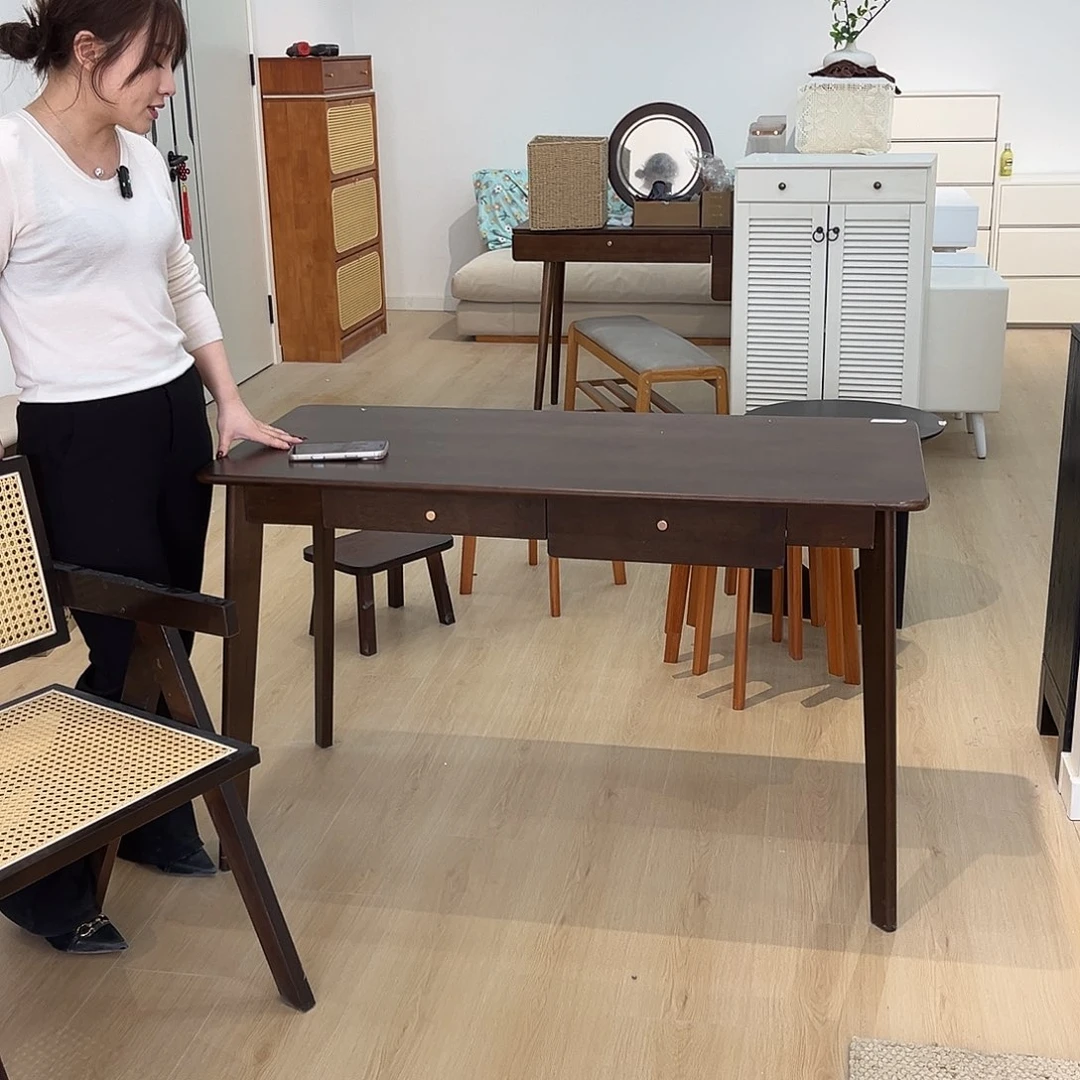 木清仓福利长120宽55高75胡桃色书桌