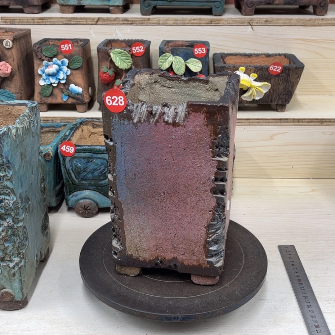 【闪购商品】紫砂花盆628内口13外高26
