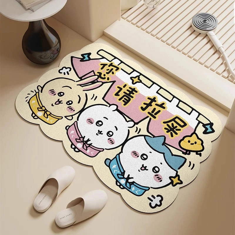 吉伊卡哇卫生间地垫硅藻泥浴室脚垫子洗手间门口防滑速干耐脏地毯