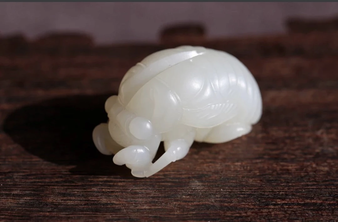 【蝉蜕】雅园玉道：材质：新疆和田籽玉