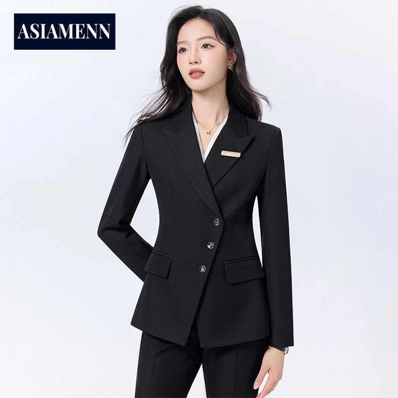 品牌女装秋季修身西装套装2025年小个子面试正装高级感西服工作服