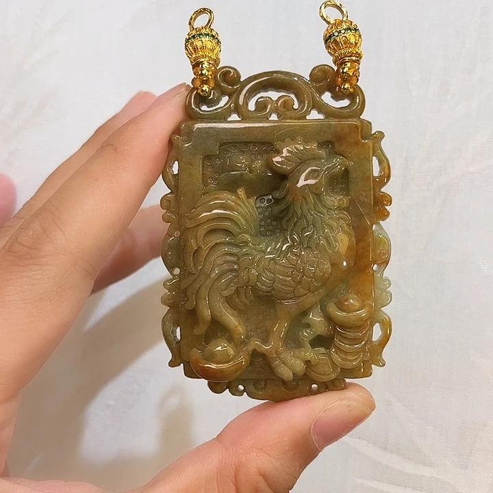 翡翠合金吊坠(赠链)