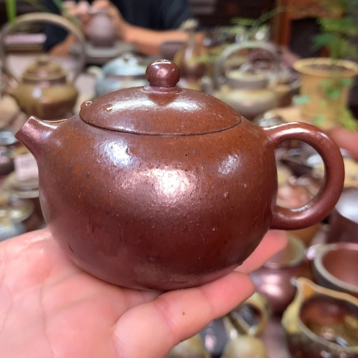 茶壶紫砂纯自然高温无釉裸柴烧