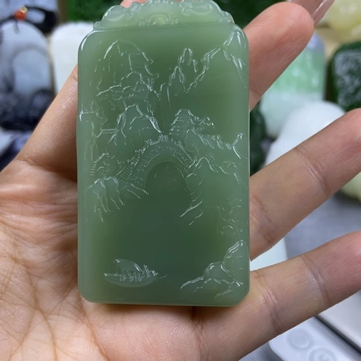 和田玉未镶嵌颈饰