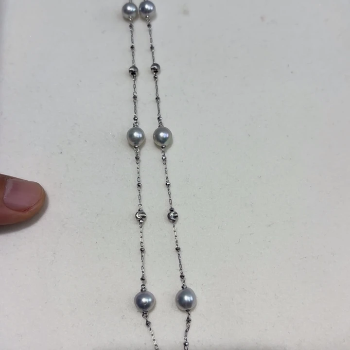 海水珍珠颈饰银S925镶嵌