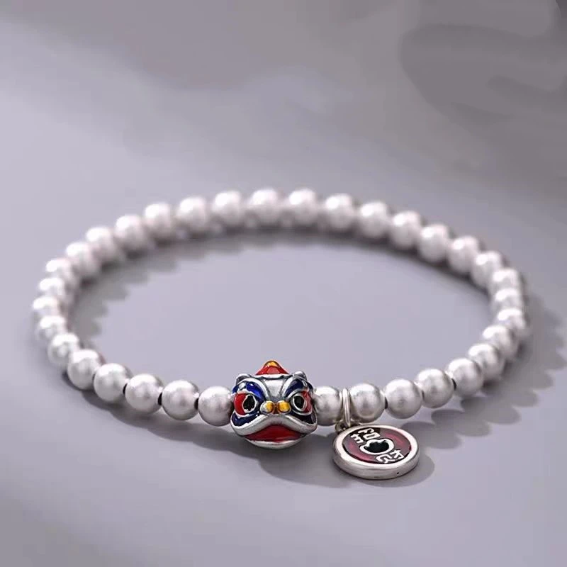 足银银制品 足银醒狮招财手链 240