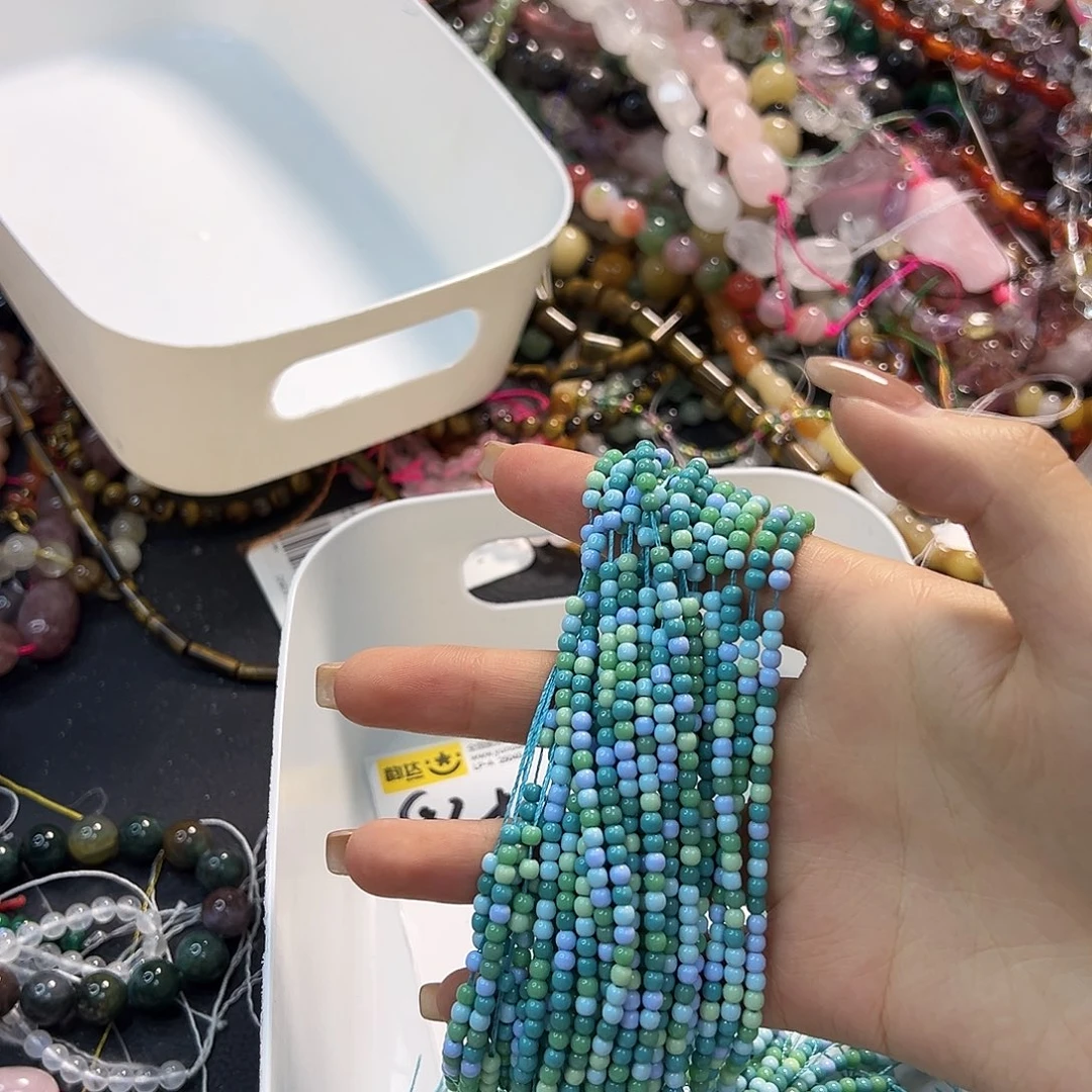 玛瑙/玉髓合金珠宝半成品彩松卡3两条