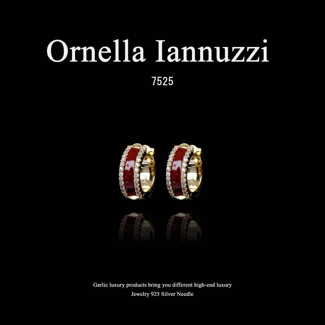 镀K金 Ornella Iannuzzi【红蔻RedCore】耳饰~7525
