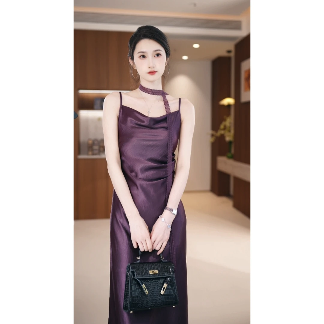 FELTICS&LIIXU春季显瘦长款吊带连衣裙FL52LQ123