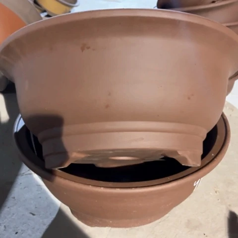 紫砂花盆       42×18 2个
