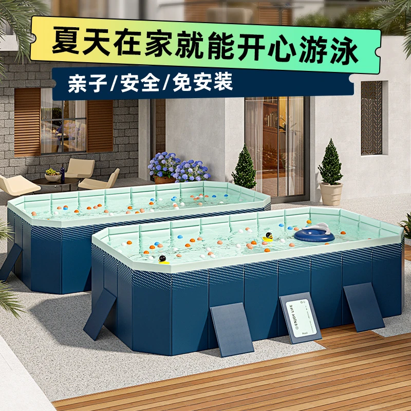 游泳池加厚耐磨充气泳池户外免充气可折叠戏水池儿童家用水池热销