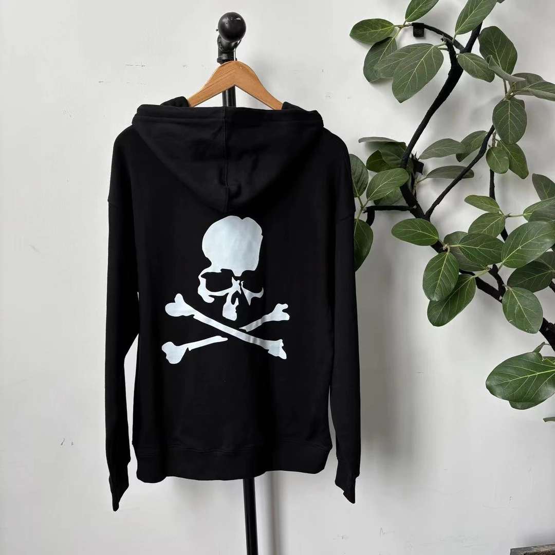 E-4【骷髅】高街潮牌男款骷髅头印花连帽卫衣 W2107