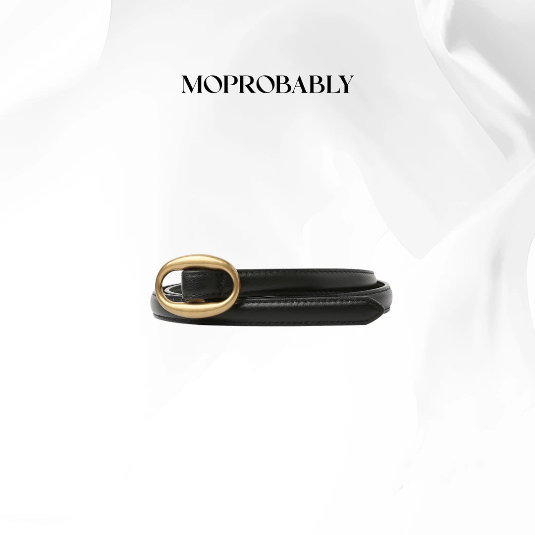 Moprobably贝贝 牛皮小众轻奢时尚百搭气质个性腰带L5243001