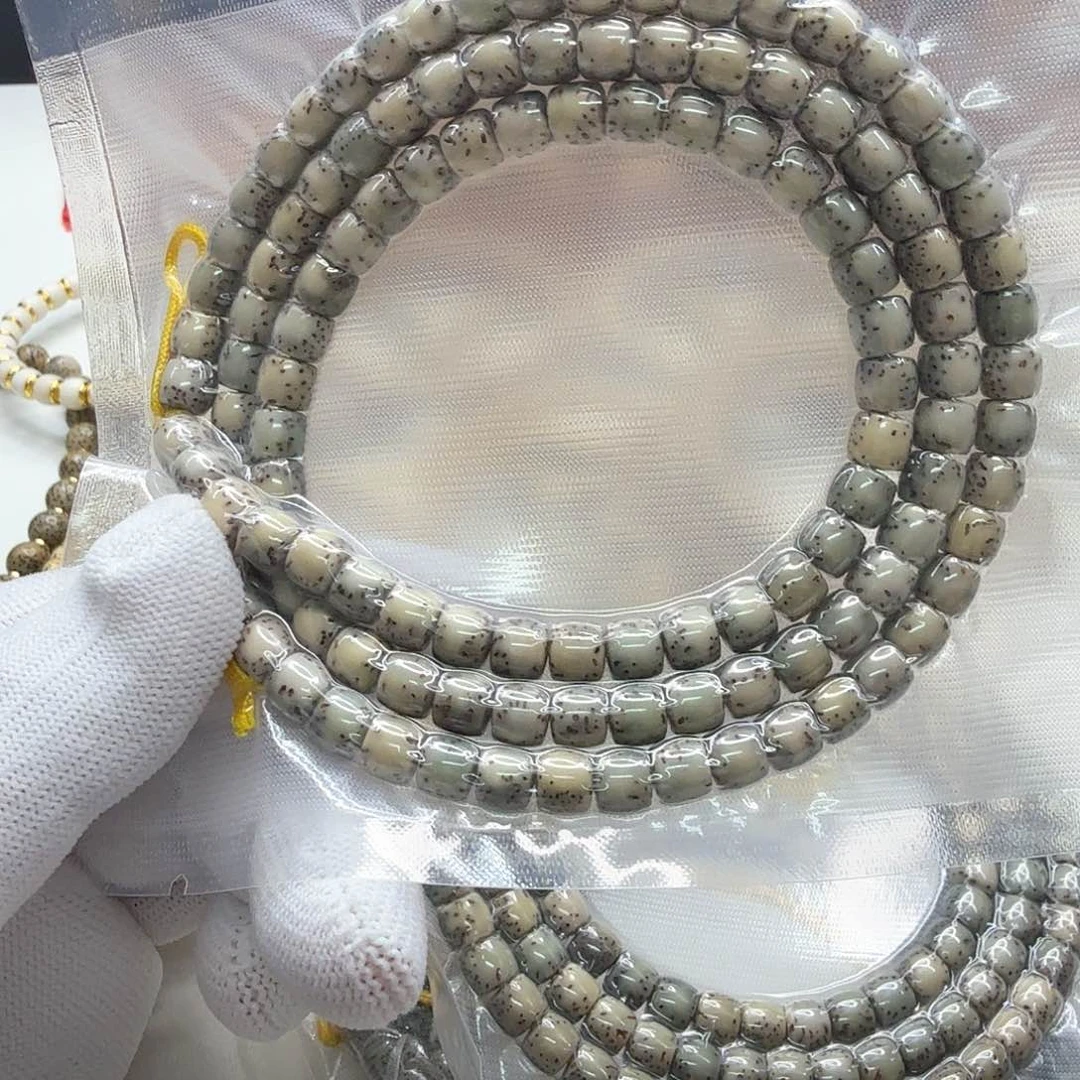 星月菩提手串3尊宠糯冰绿幽灵河豚星月7左右108