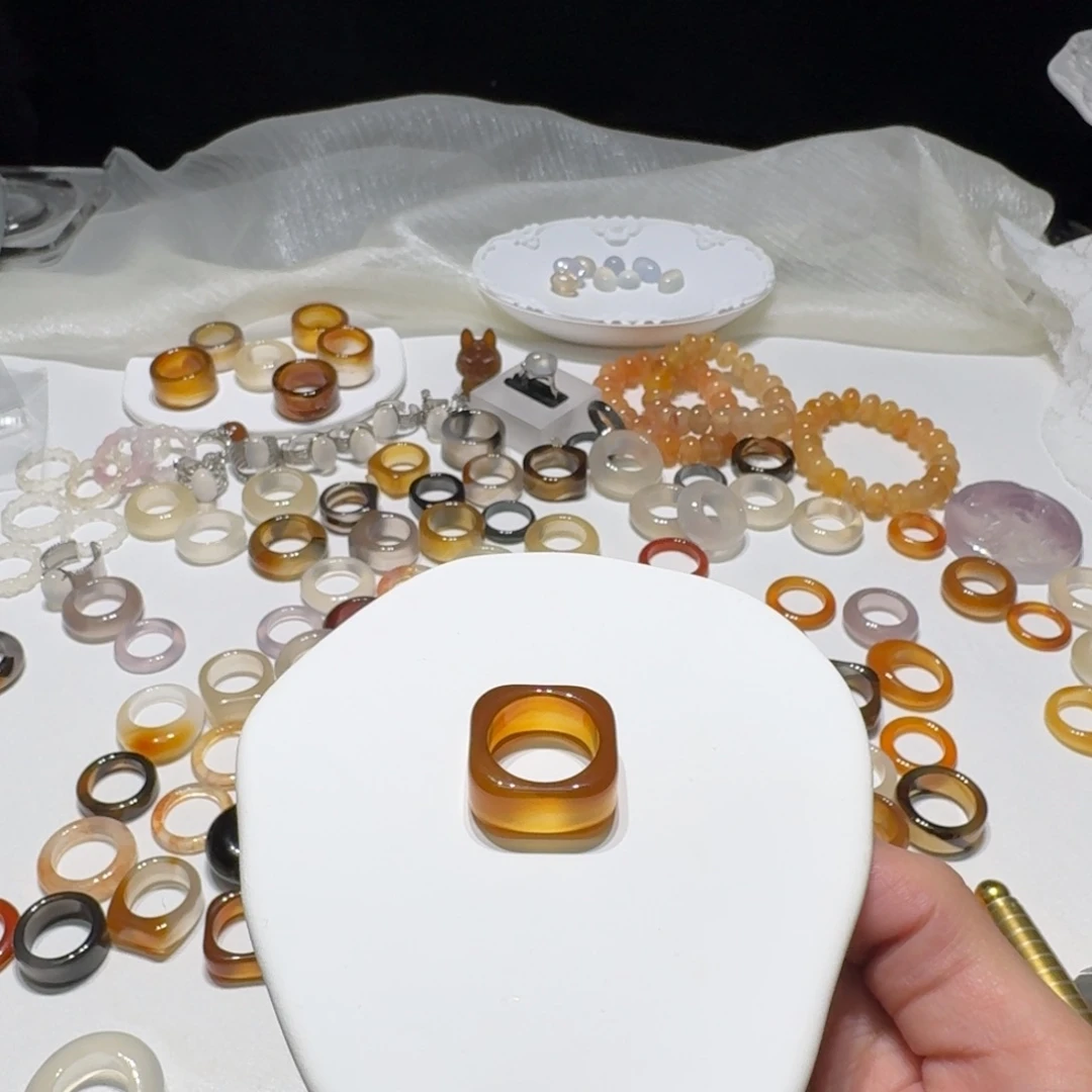 玛瑙/玉髓未镶嵌戒指