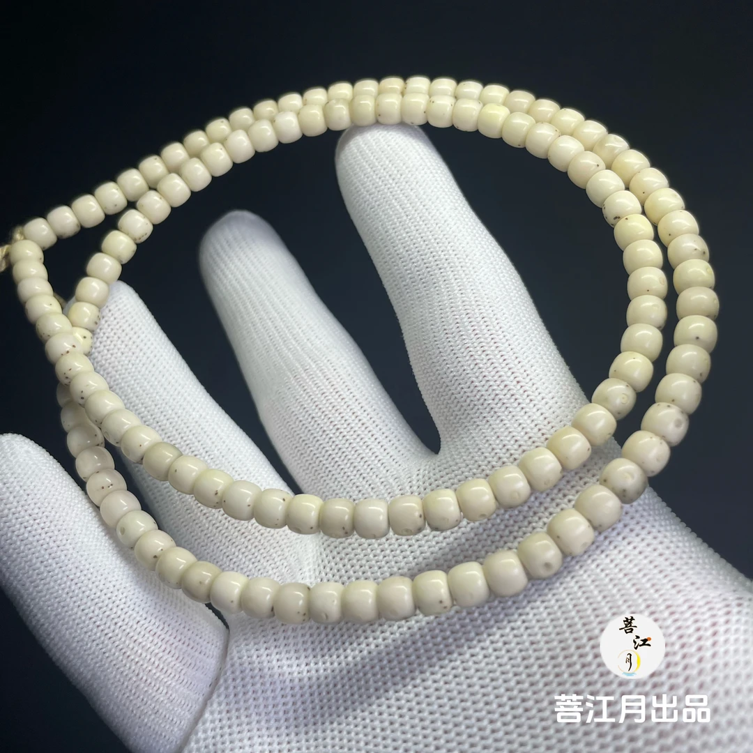毕业级月朗星稀半壁江山大留白老型桶星月菩提108颗佛珠手串