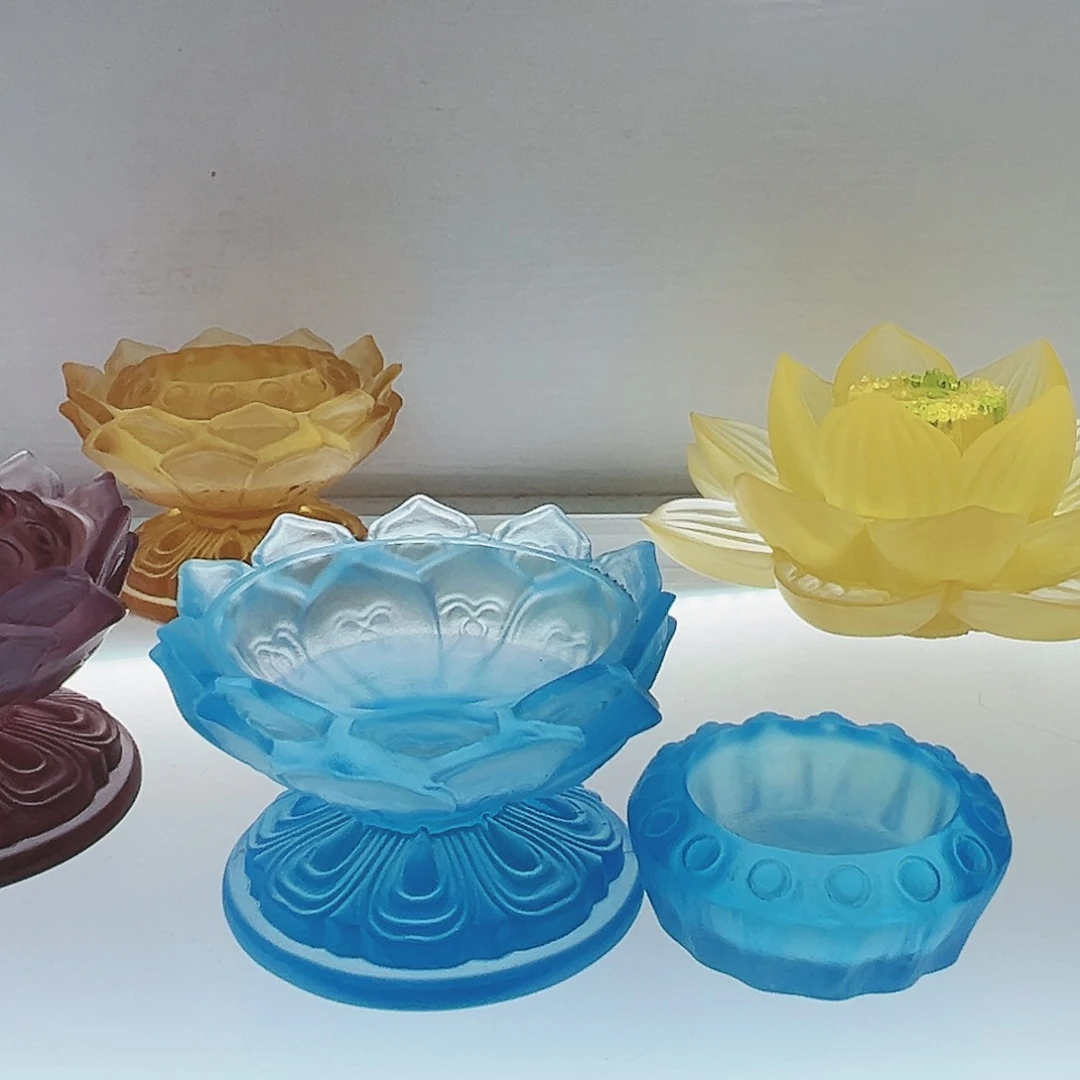 【闪购商品】手工艺品琉璃供水杯烛台