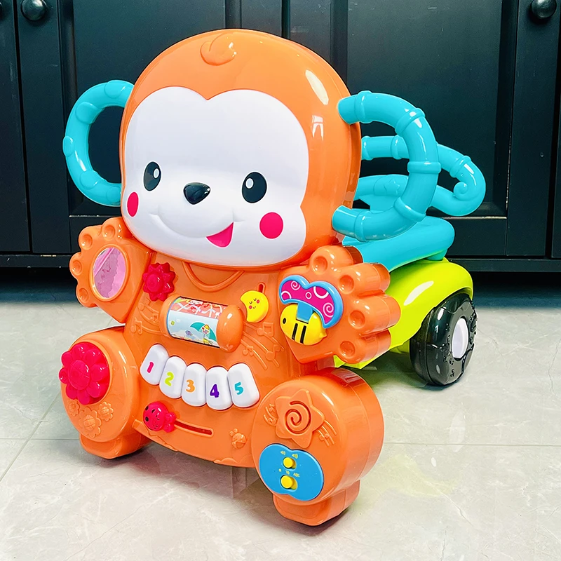澳贝法文版小猴助步踏行车（清仓福利）