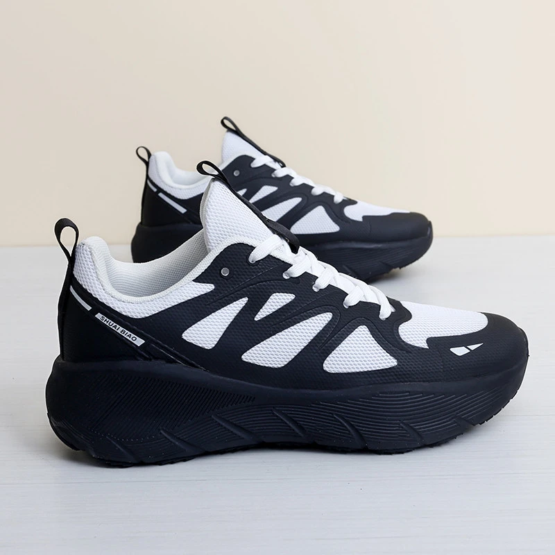 情侣跑步鞋男女同款夏季透气网面熊猫运动减震轻便软底大码男鞋45