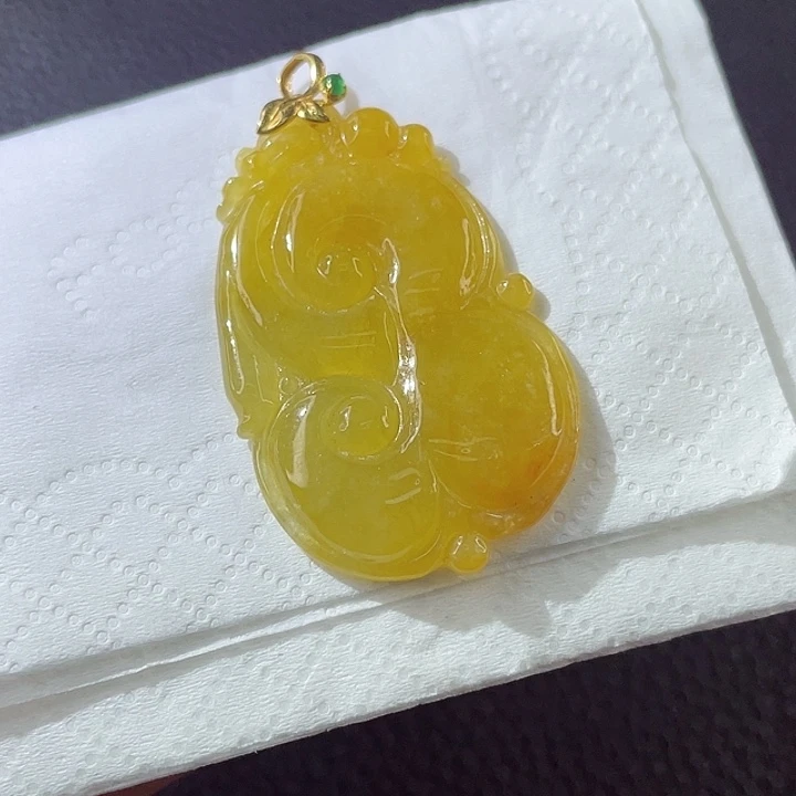 翡翠颈饰18K金镶嵌翡翠