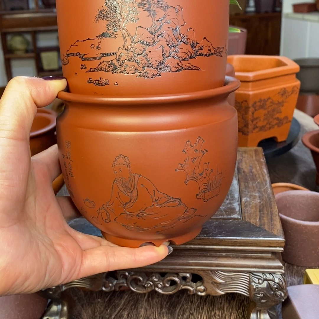 紫砂花盆缘**你紫砂花盆手工艺制作