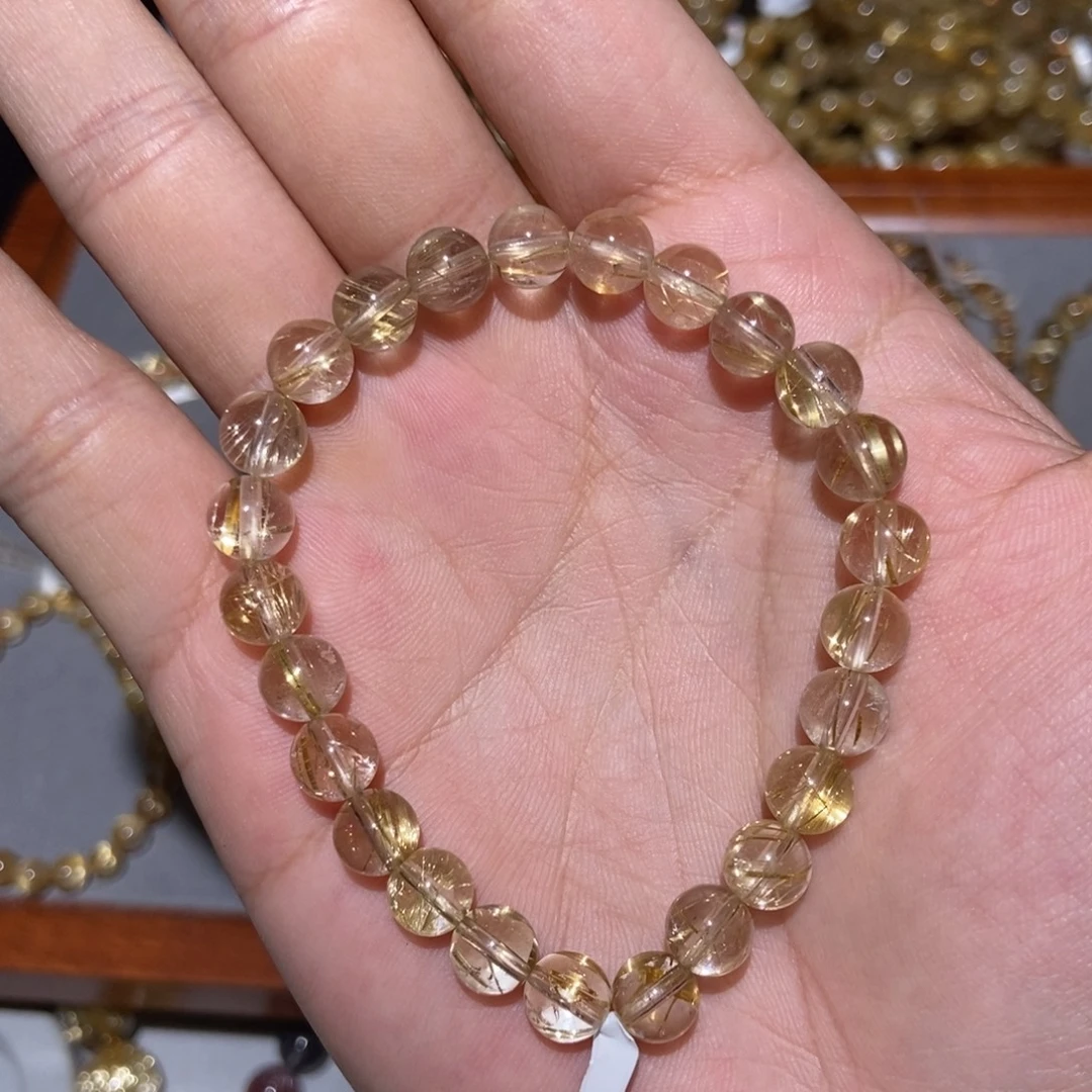 未镶嵌手链水晶纯净体钛晶7.8m